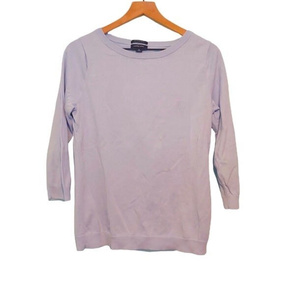 Lands' End 100% Supima Cotton Light Blue Pullover Sweater Size Small - Picture 1 of 6